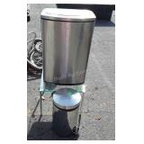 3pc Housewares lot, 18" glass top end stand,