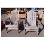 Pair of wood Lawn Chairs, weathered condition as