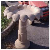 Gardening Concrete Bird Bath, 24" top x 36" tall