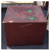 Neat old wood box, lift lid top, 15wx14dx12" high