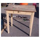 Early Farm Table with drawer, 30x20x32" tall
