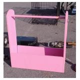 Pink painted kids Room Coat rack boot box type