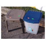 Pet Food Storage Container with poly stand