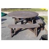 4pc Outdoor Picnic Table, 54" table top, 3