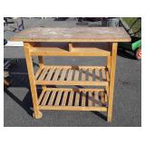 Kitchen Island or gardeners work Cart, dirty from