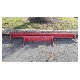 Two wood wall shelves, with coat hat peg hooks,