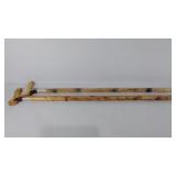 Two wooden walking canes, 36" in length, new