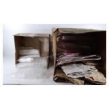 Packing paper and bubble wrap