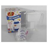 Jelly Belly manual ice shaver and Brita water