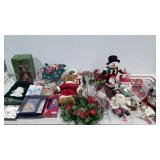 Holiday decor, Christmas tray, Santas, Santa