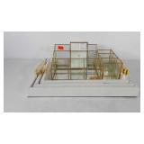 Home decor, includes three nesting trays, glass