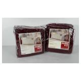 Two sure fit burgundy slip covers, for sofa and