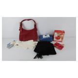 Coach, small handbag and makeup case, not