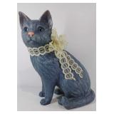 Large cat figurine, 12" high