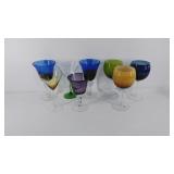 Eight stemmed goblets