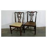 Two Chippendale project chairs, damage as shown,