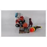 Toy group, trucks, puzzles, balls, etc.