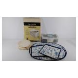 Quilted stemware and china storage