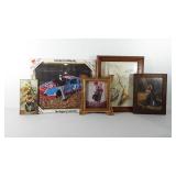 Wall art group, five pieces total, includes Jesus