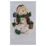 Holiday decor, snowman figure with storage box