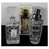 Crystal barware, includes Bombay decanter made in