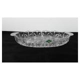 Shannon crystal appetizer dish, made in Slovakia,
