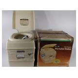 Sears portable toilet, with box, and supplies