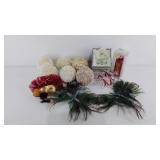 Christmas Ornaments, six seashells spheres, glass