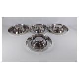 Four animal feed dishes 11" in diameter