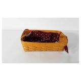 Longaberger basket with liner, 1999, 9.5" x 14"