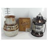 Decor group, lantern music box, Baccarat cigar