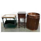 Three project stands-all need work , round piece