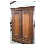 Wardrobe, 80" tall x 51" wide, finish worn as