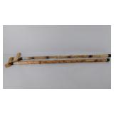 Two wooden walking canes, 36" in length, new