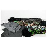 Clothing group, greys and blacks with a few