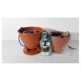 Yard decor, includes two fountain speakers and