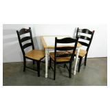 Tile top table with three chairs, 31 x 31,