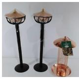 Two Citronella oil torches, 18" tall and copper