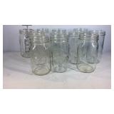 Mason jars assorted sizes approx 50 plus no lids
