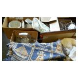 Skid lot: includes ceramic wares, clear glass,