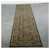 Runner rug, 27 x 117, browns and neutral tones