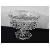 Bohemia lead crystal pedestal serving dish, 9.5"