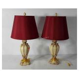 Pair of table lamps, 28"