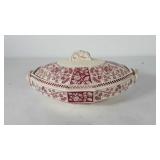 Porcelain covered bowl, lucknow T.G. & F.B.