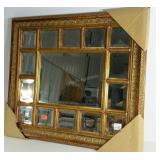 Home decor, mirror golden colored frame, 33