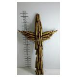 Home decor cross made to look like bullets