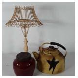 Home decor, includes lamp shade pillar candle