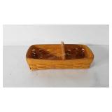 Longaberger basket with wooden divider, 1998,