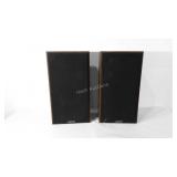 Two Genesis speakers, 10" x 14.5" x 27"