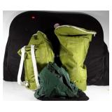 Two back pack duffle bags full of patio furniture